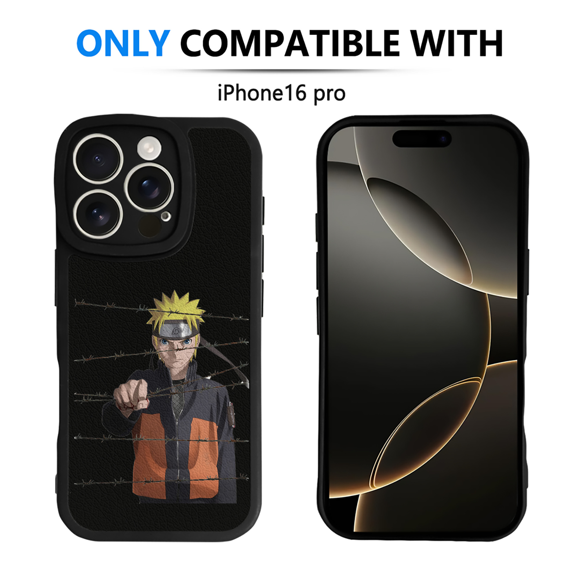 （画像用） NARUTO -ナルト- うずまき ナルト Uzumaki Naruto 【iPhone 16シリーズ対応】シリコンスマホケース（レザー調） 材質：シリコン
